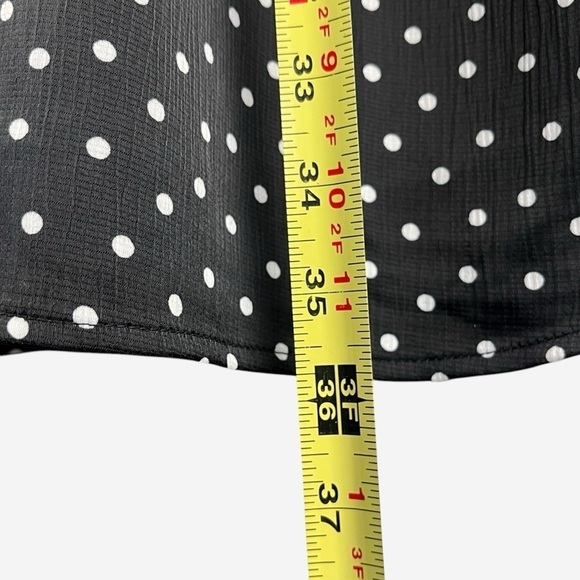 LOFT Dotted Smocked Mini Flare Dress Size 0 Petite Black Lined NEW - Picture 12 of 15